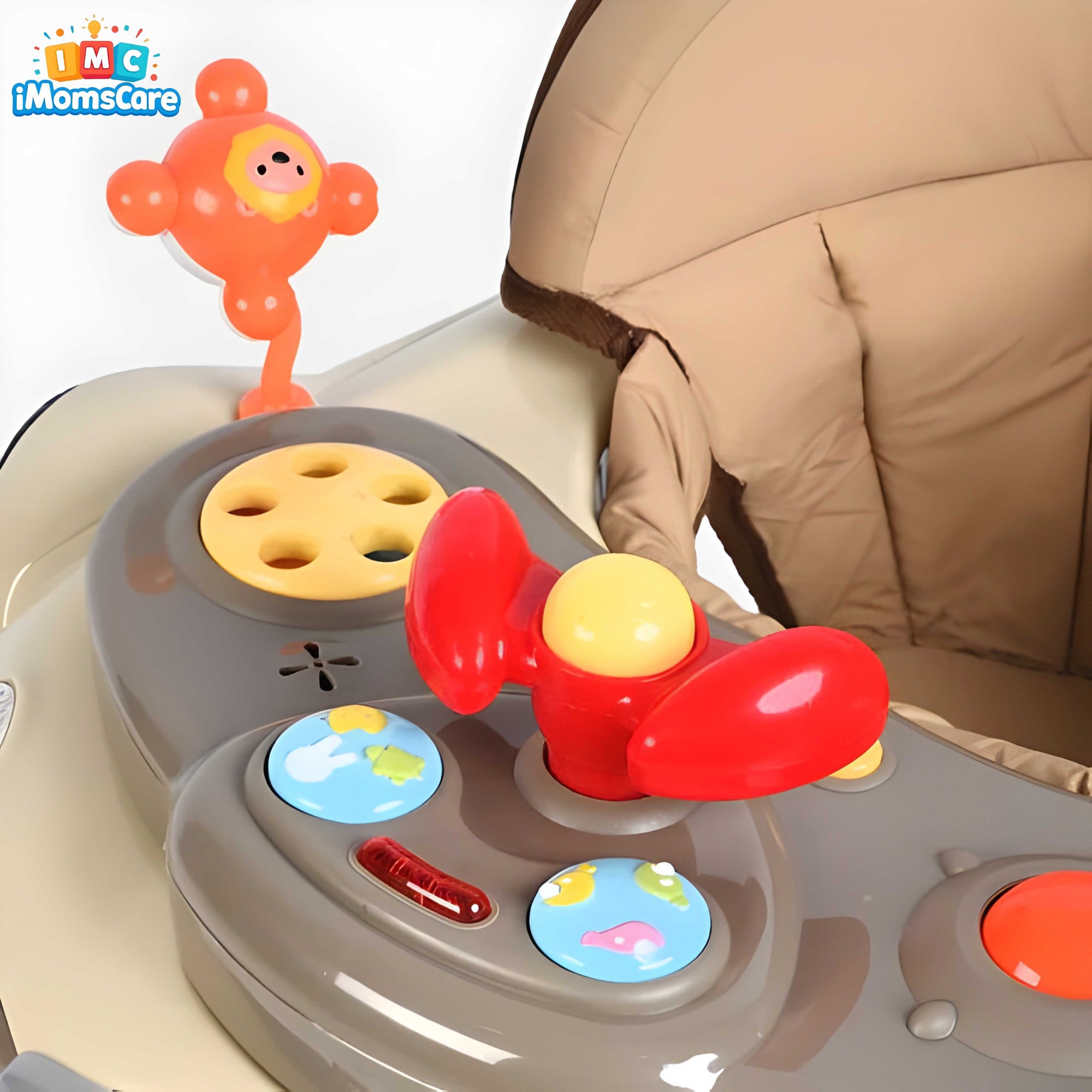 Baby Walker & Rocker 2-in-1 with Music & Lights | (6M+) Beige