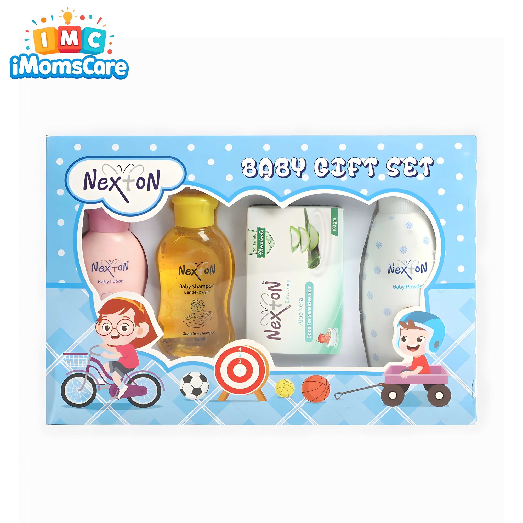 Nexton Baby Gift Set – Essential Newborn Toiletries Kit (Blue)
