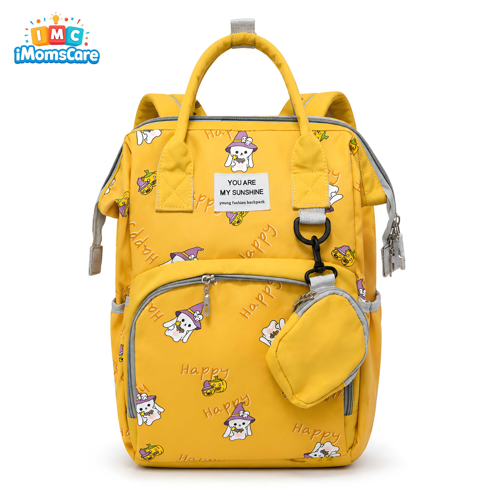 Kids Cartoon Diaper Bag Backpack with Mini Pouch
