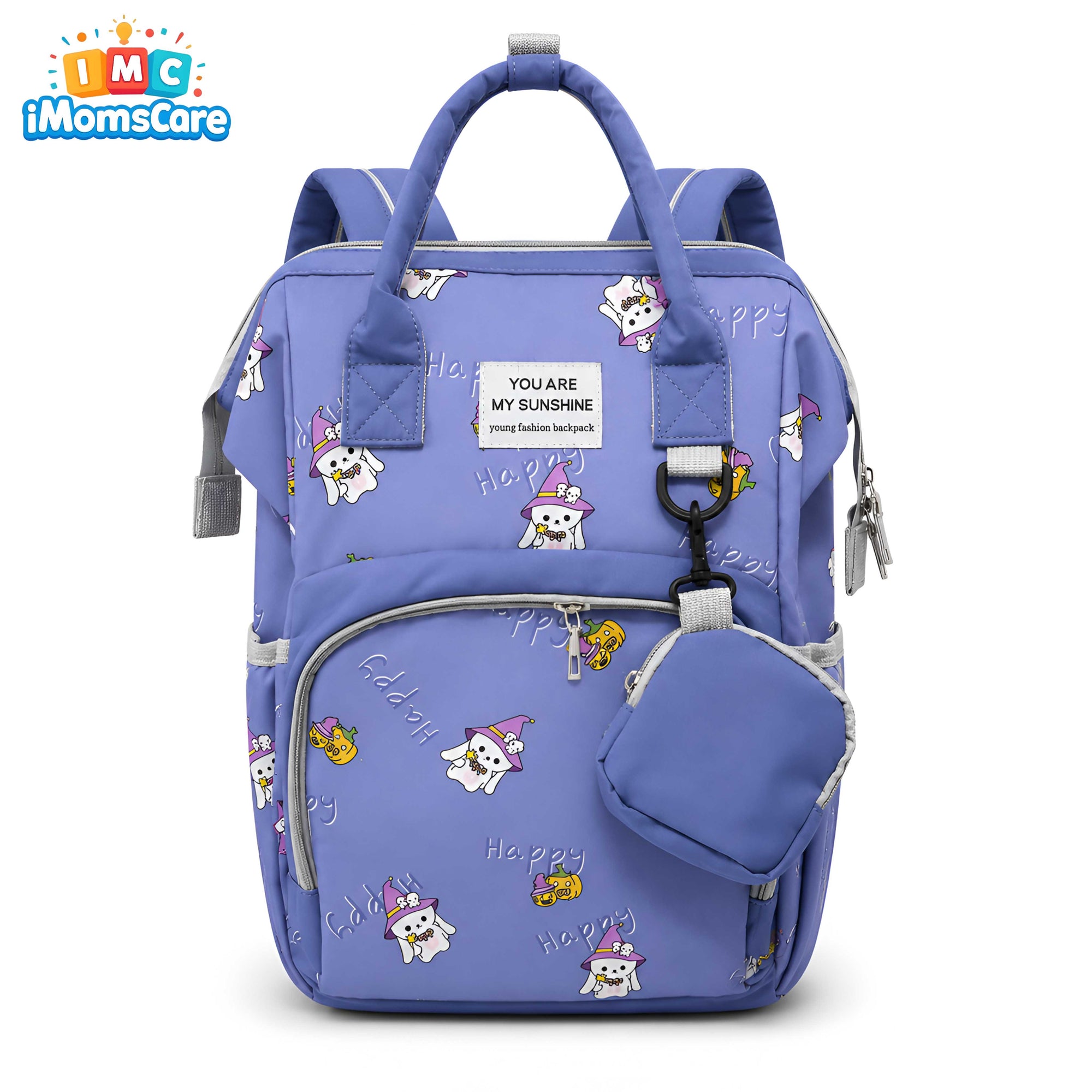 Kids Cartoon Diaper Bag Backpack with Mini Pouch