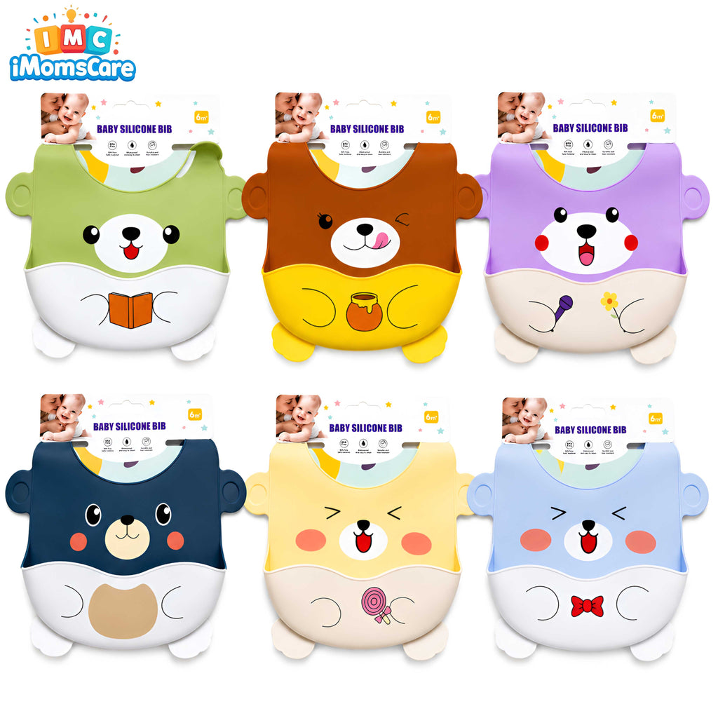 Baby Silicone Bib with Food Catcher Pocket