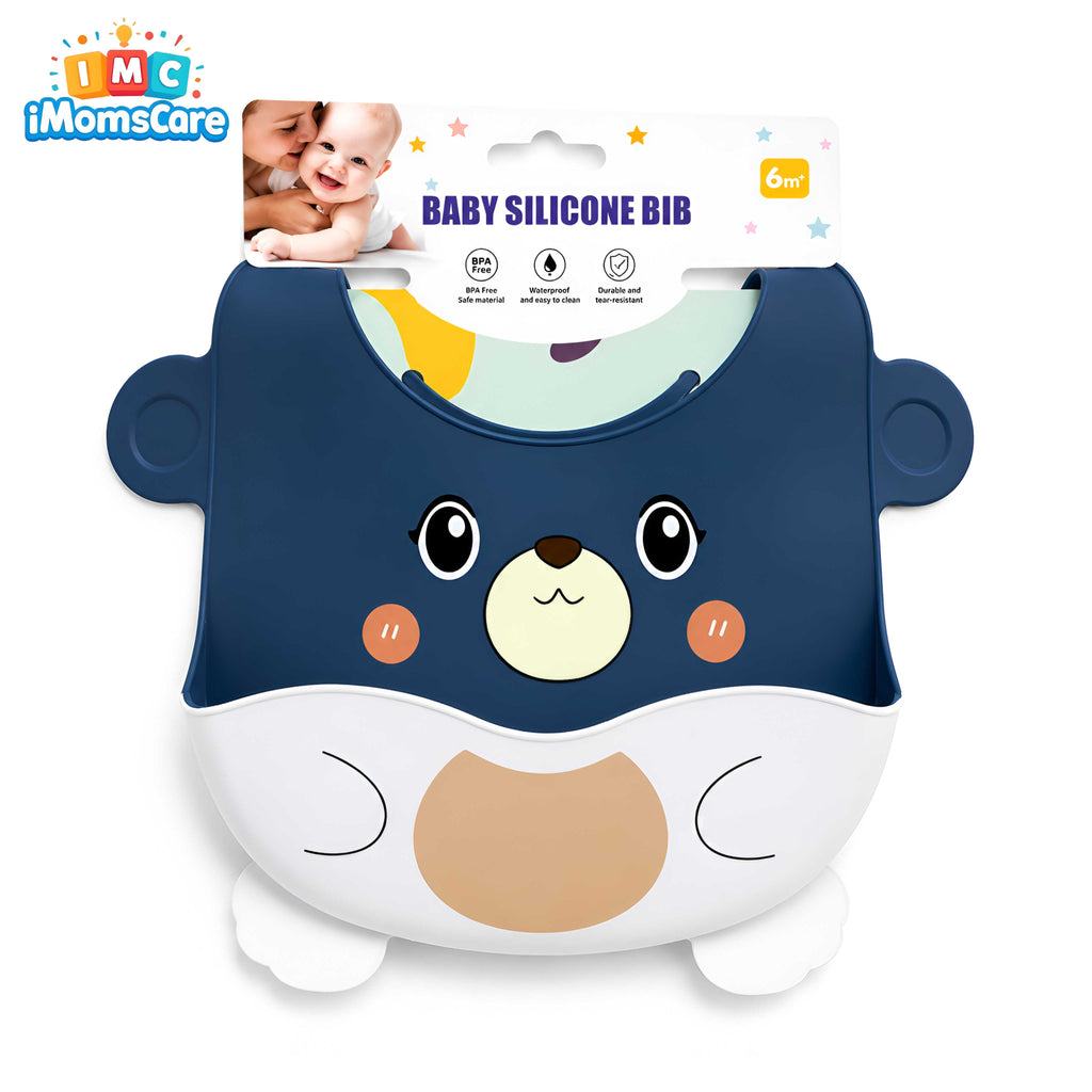 Baby Silicone Bib with Food Catcher Pocket