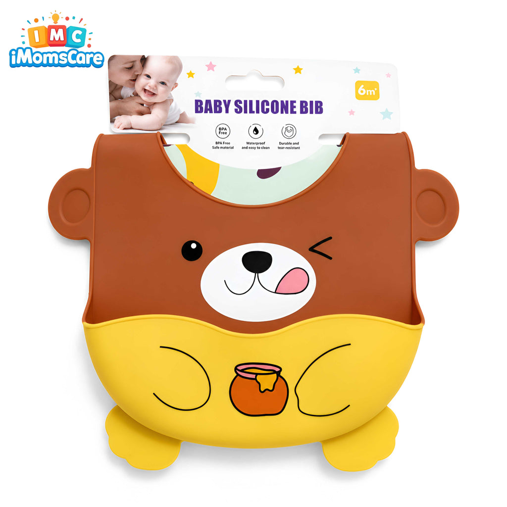 Baby Silicone Bib with Food Catcher Pocket