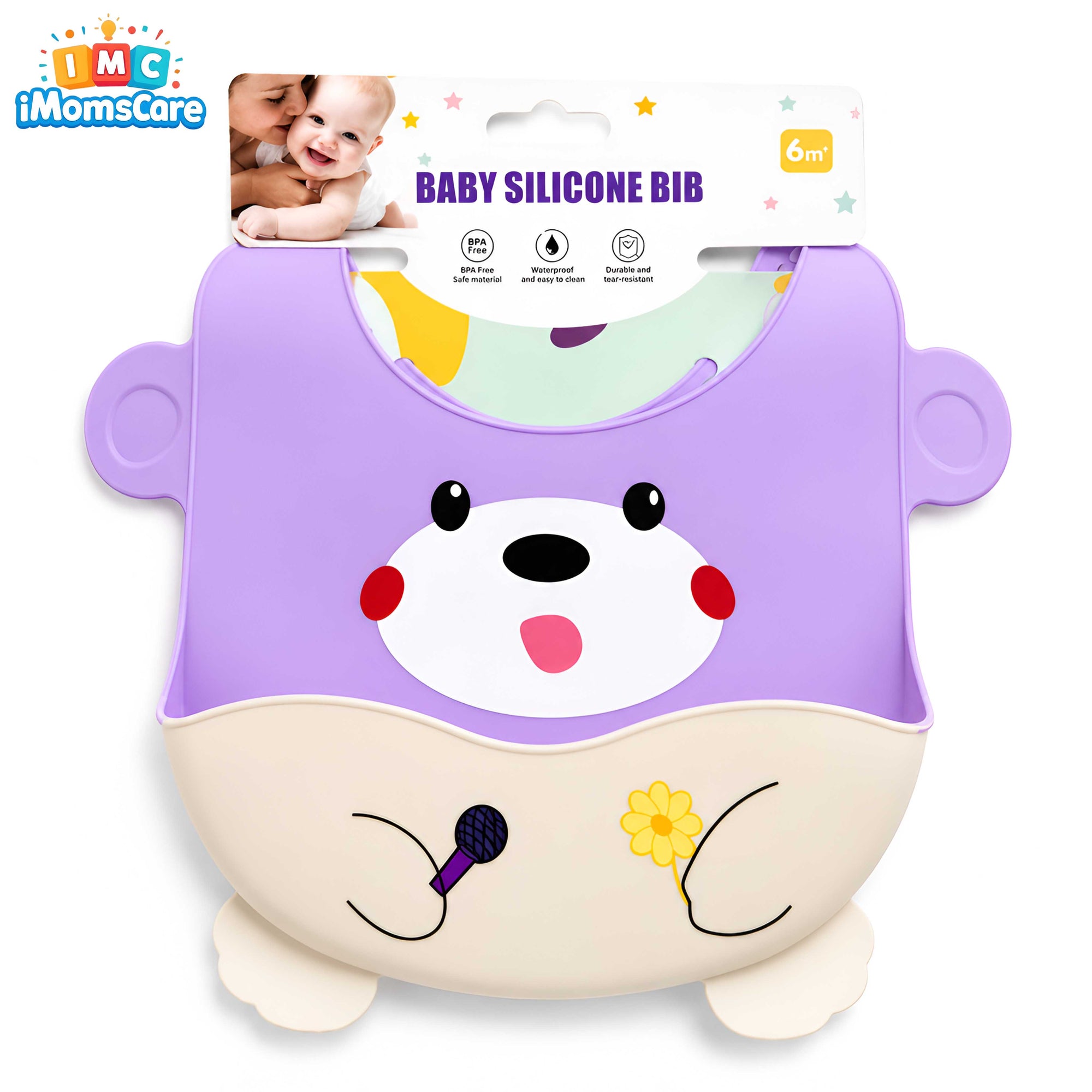 Baby Silicone Bib with Food Catcher Pocket