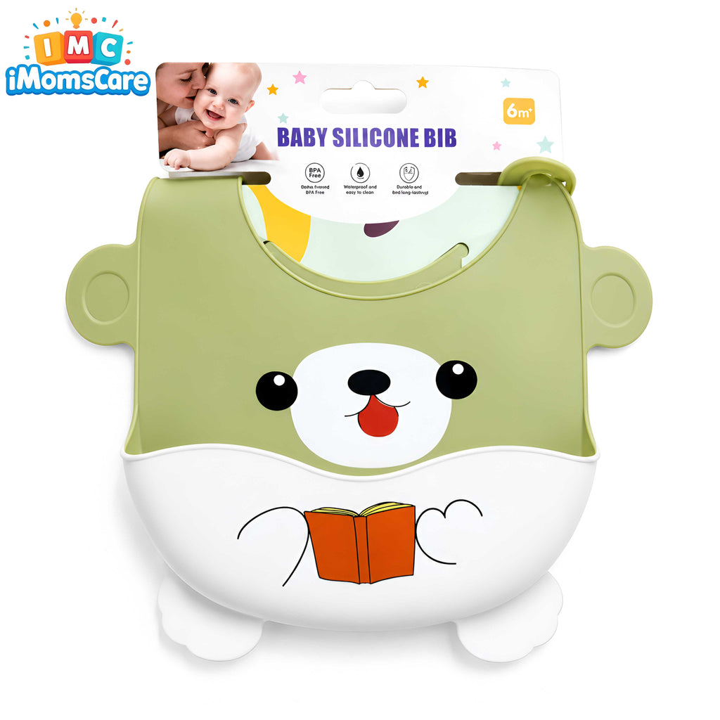 Baby Silicone Bib with Food Catcher Pocket
