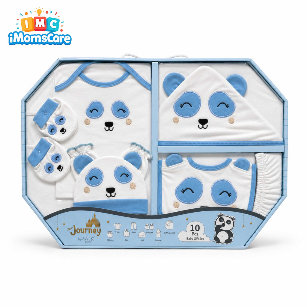 Baby 10 Piece Newborn Gift Set – Premium Cotton Baby Clothing Starter Kit