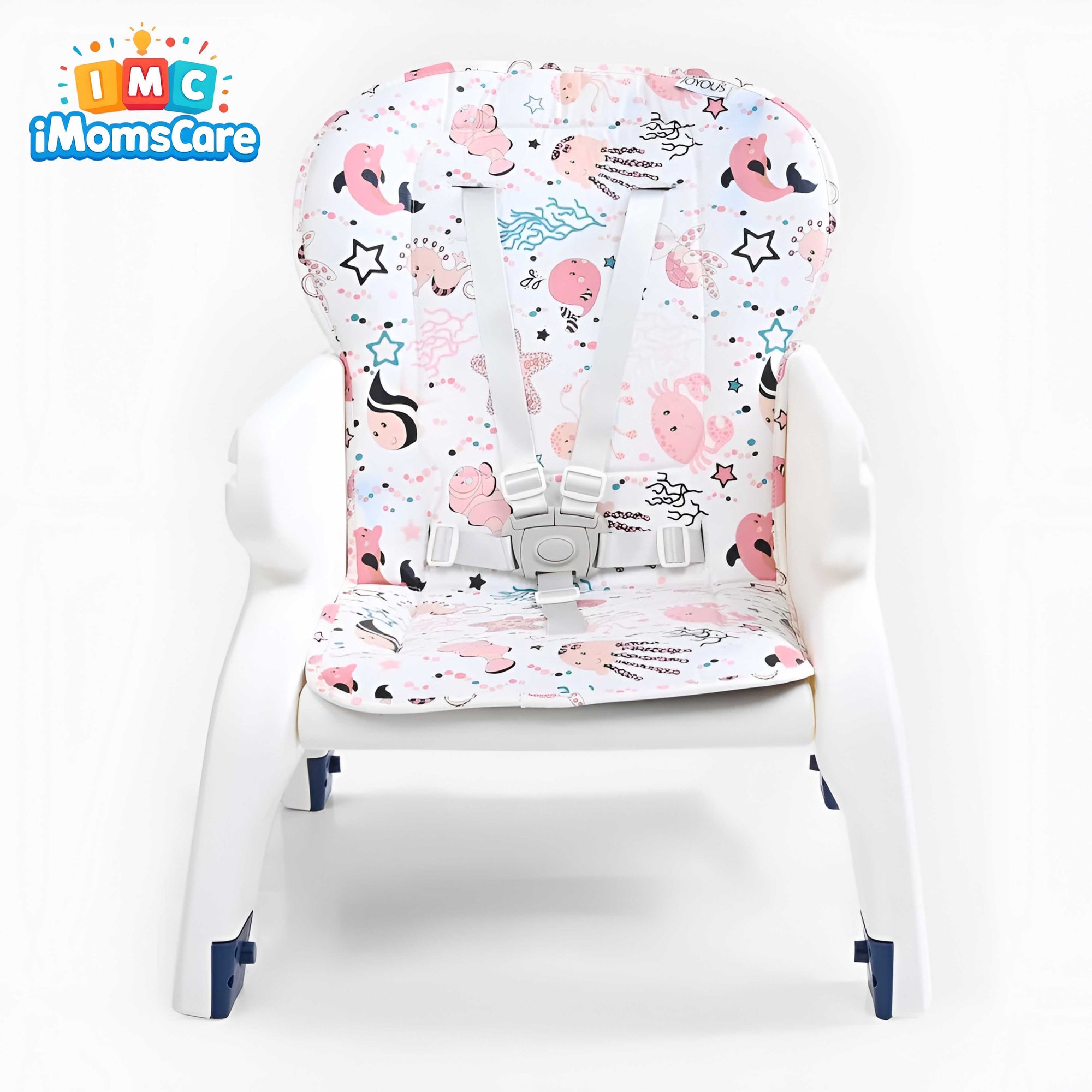 Adjustable Baby Feeding Chair with Double Tray – Foldable Baby Dining Chair