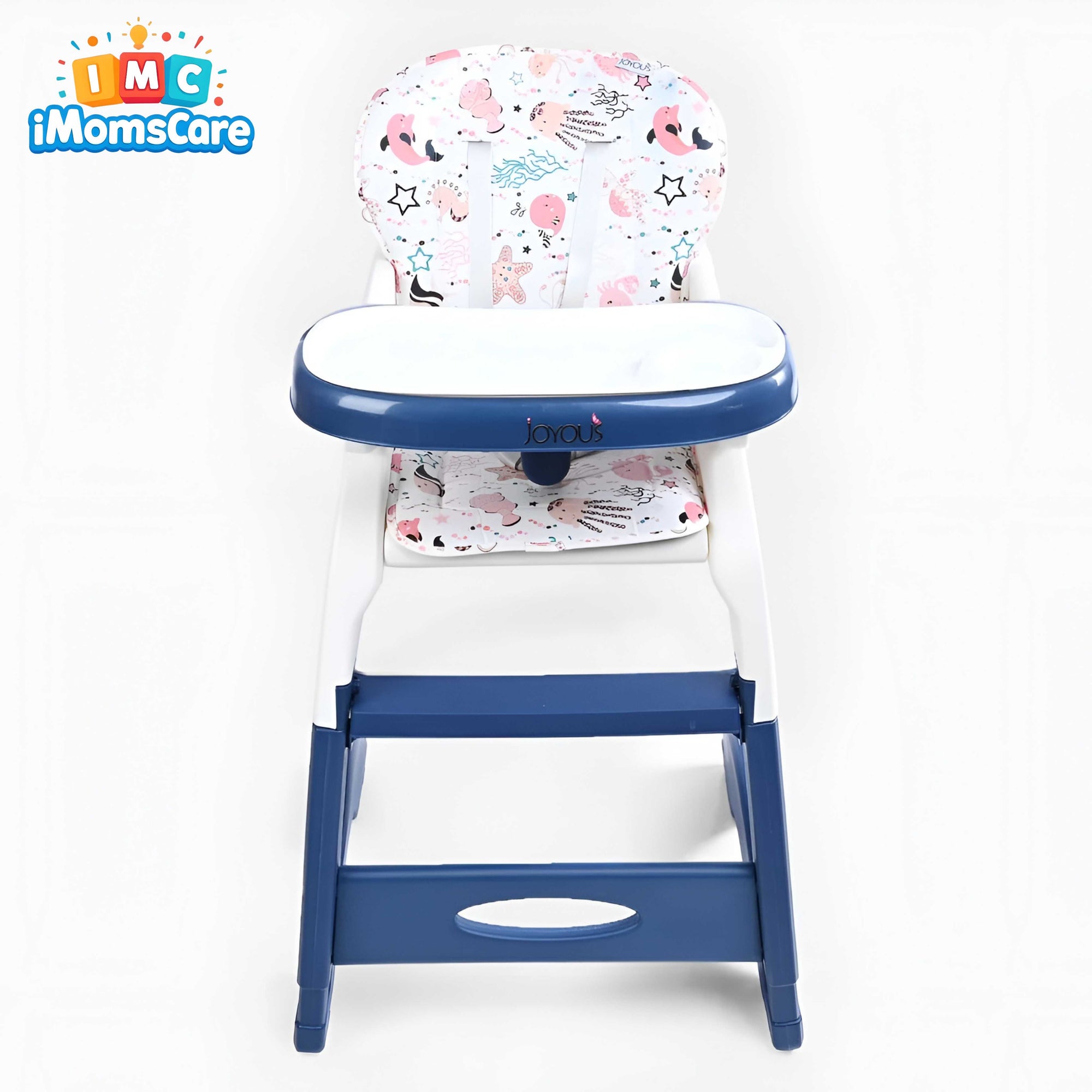 Adjustable Baby Feeding Chair with Double Tray – Foldable Baby Dining Chair