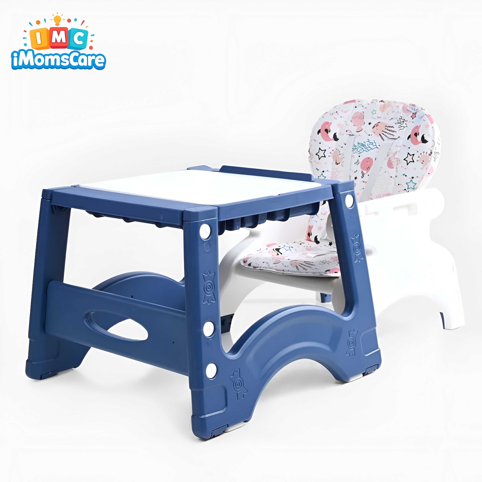 Adjustable Baby Feeding Chair with Double Tray – Foldable Baby Dining Chair