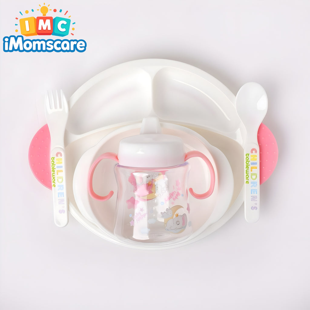 Baby Tableware Feeding Set - 913-Pink