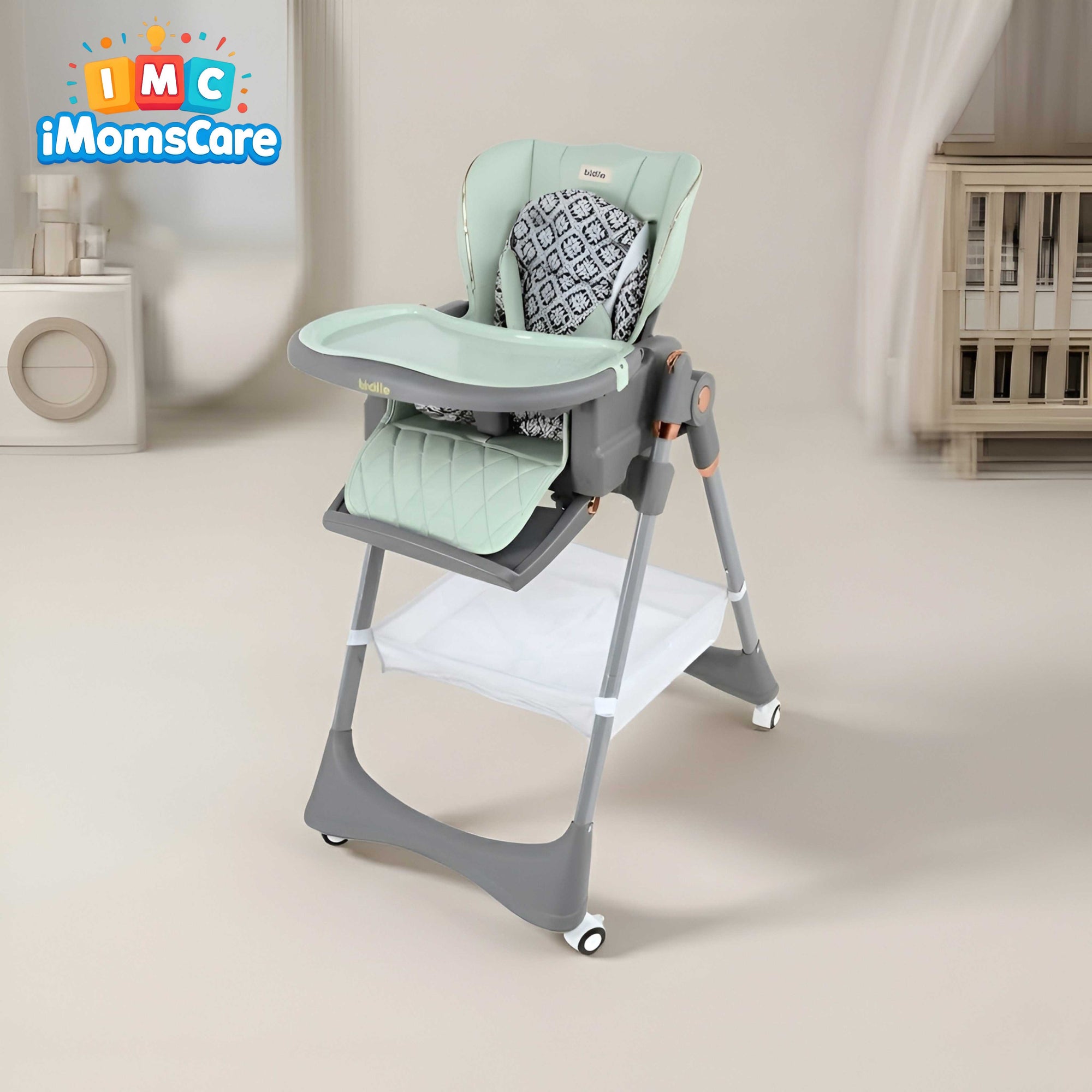 Kidilo Luxury 2-in-1 Baby High Chair & Swing – Foldable Adjustable Feeding Chair