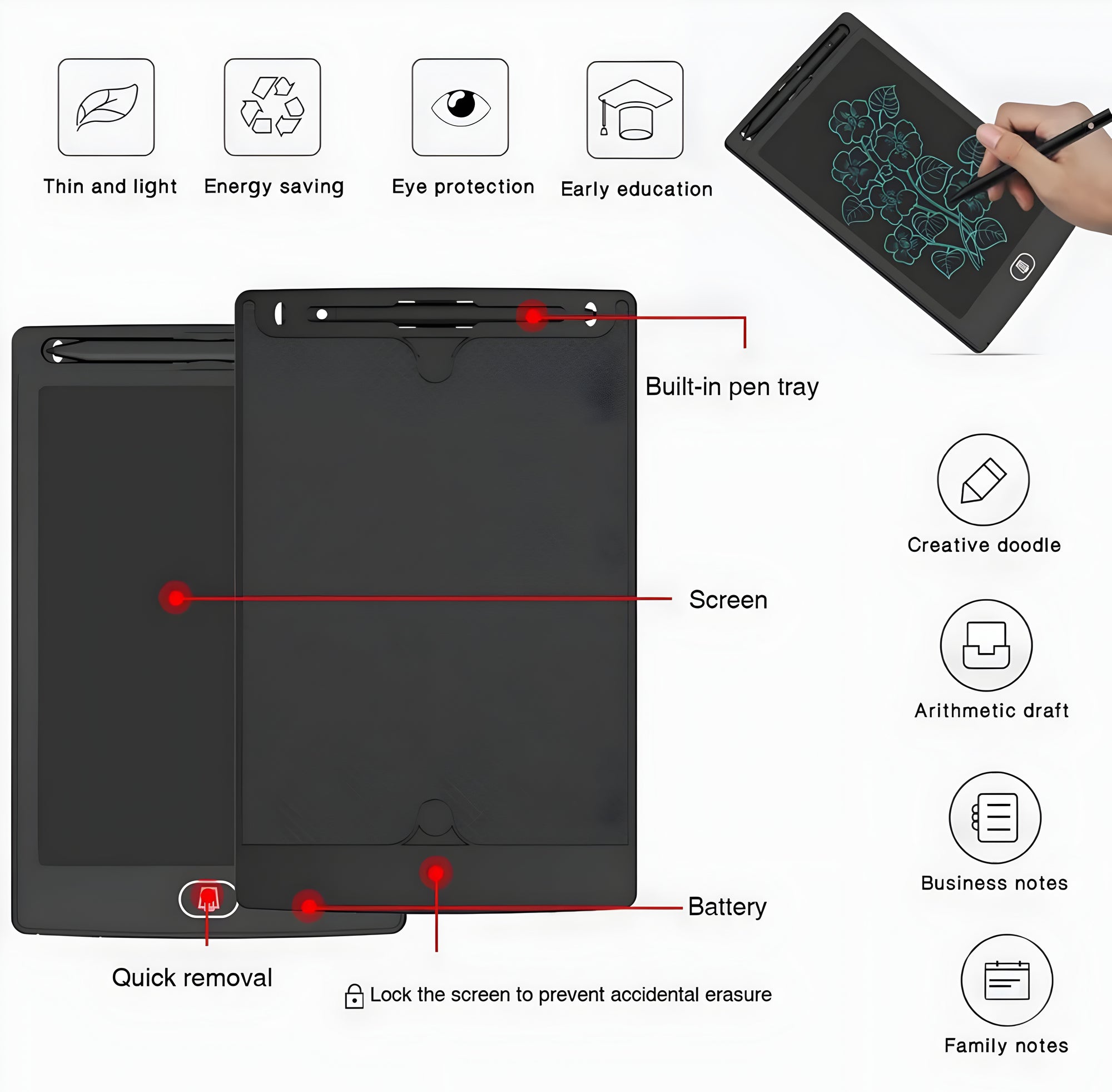 Learning Pad Colorful Writing Tablet | 8 inch