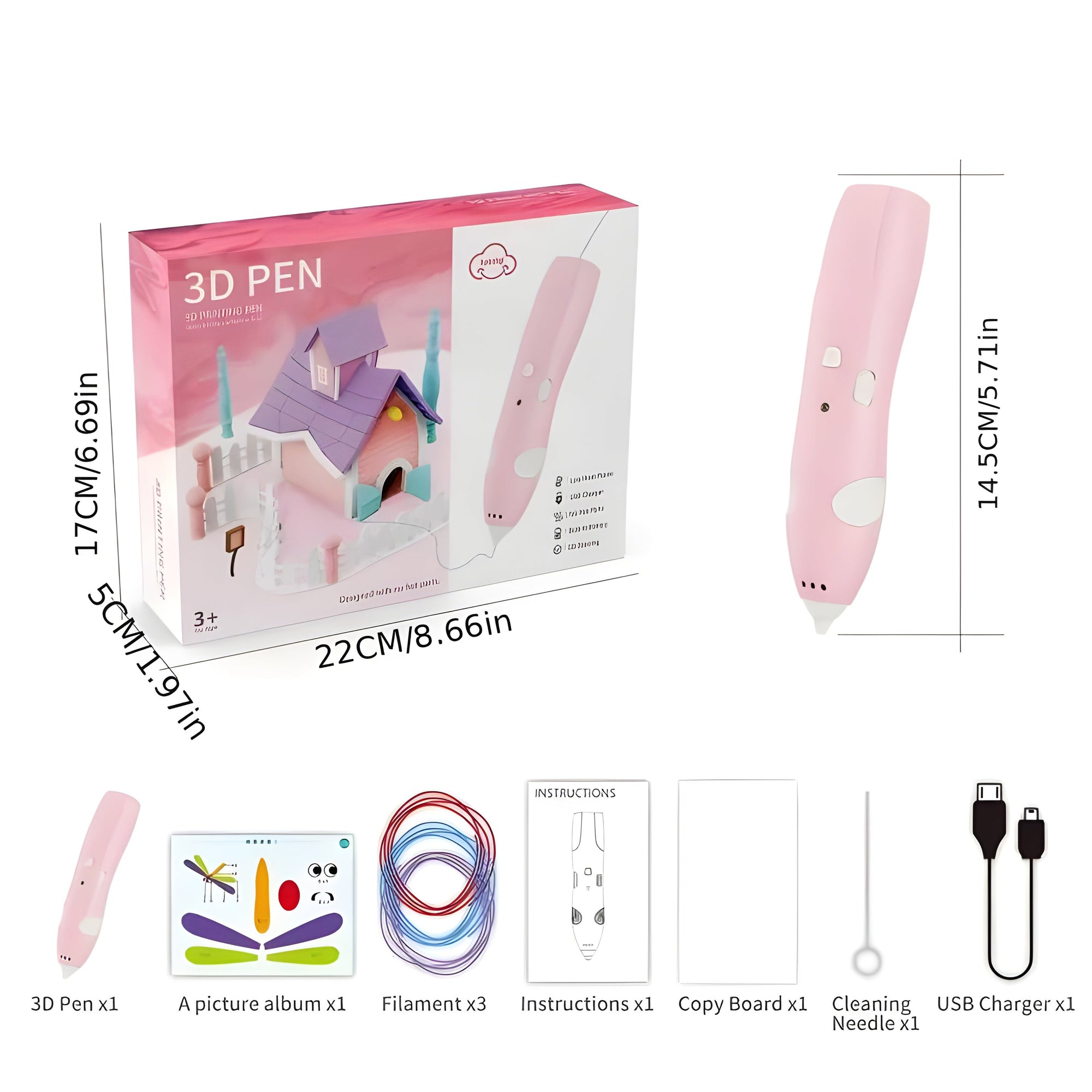 3D Printing Pen for Kids with Safe Filament