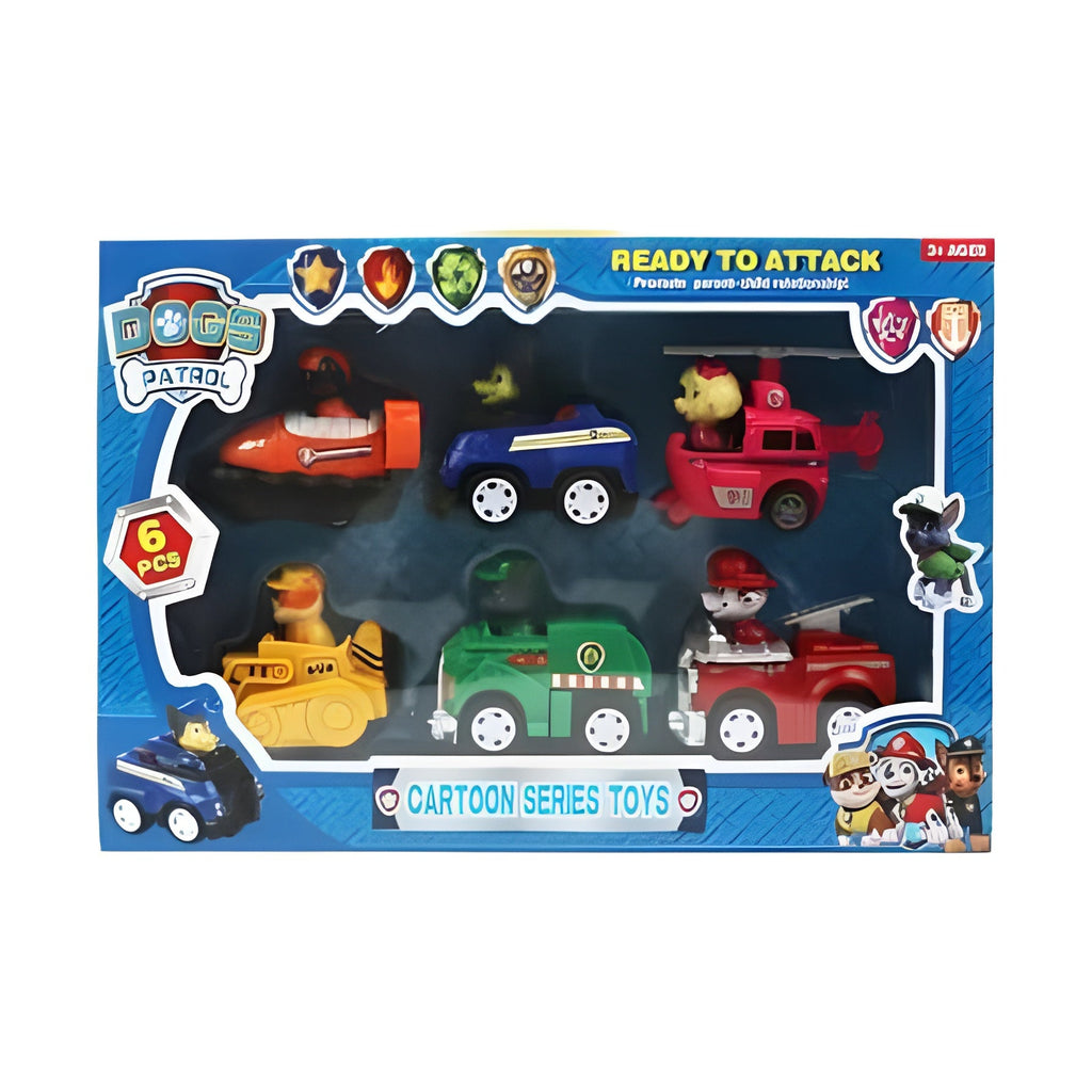 Dog Petrol Parking Lot Set – 4 Dog Cars with Creative Parking Play