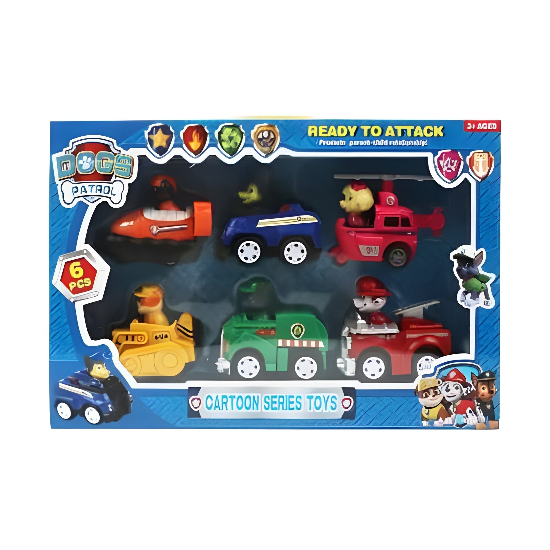 Dog Petrol Parking Lot Set – 4 Dog Cars with Creative Parking Play