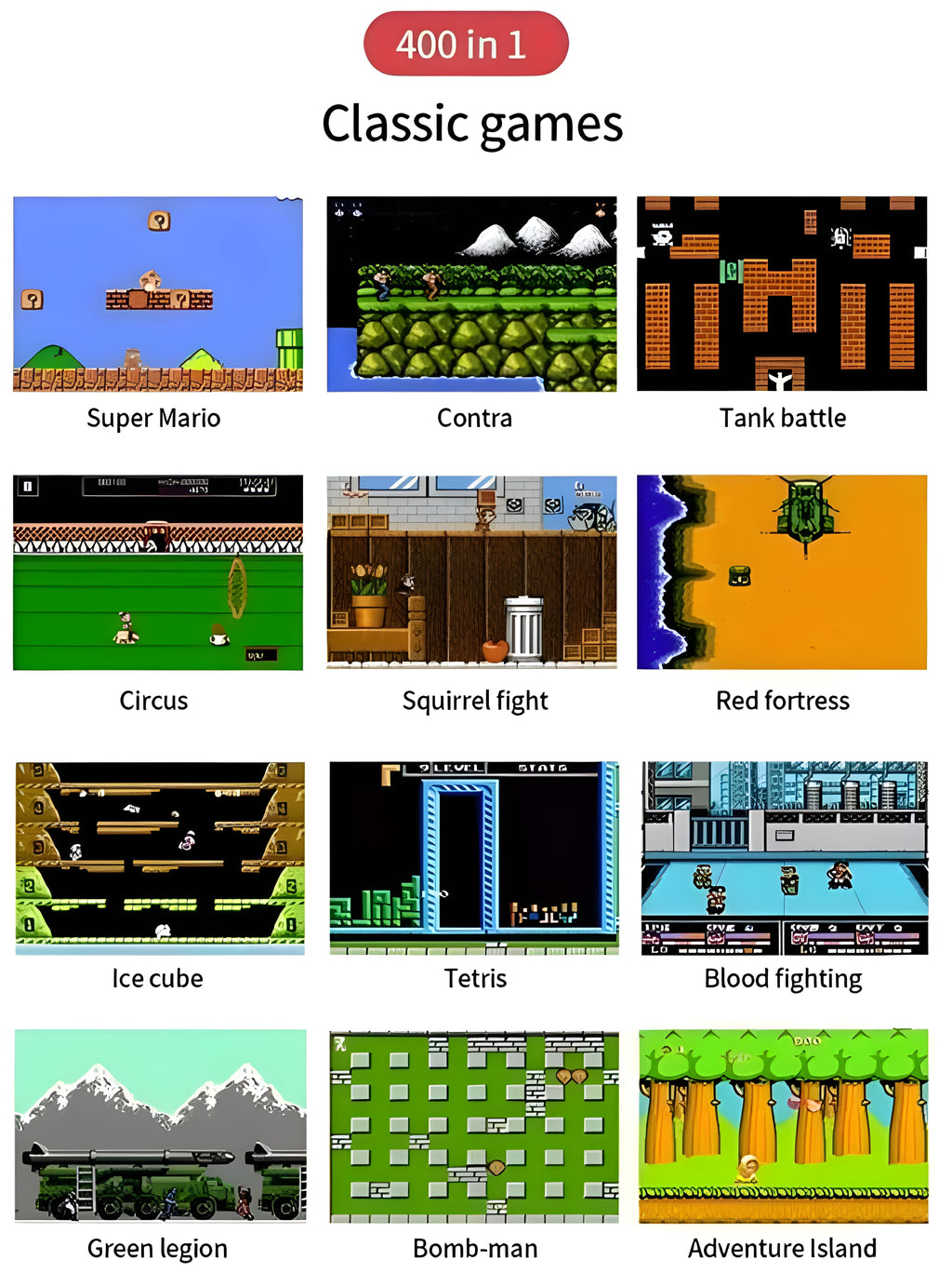 Sup Game Box 400 in 1 Portable Handheld Console