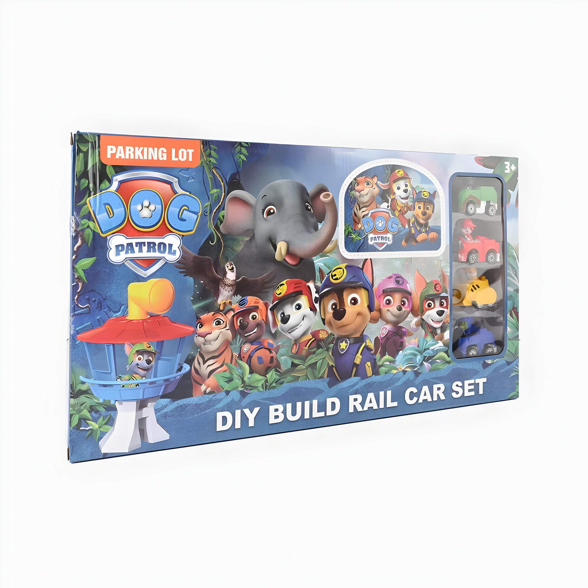 Dog Petrol Parking Lot Set – 4 Dog Cars with Creative Parking Play