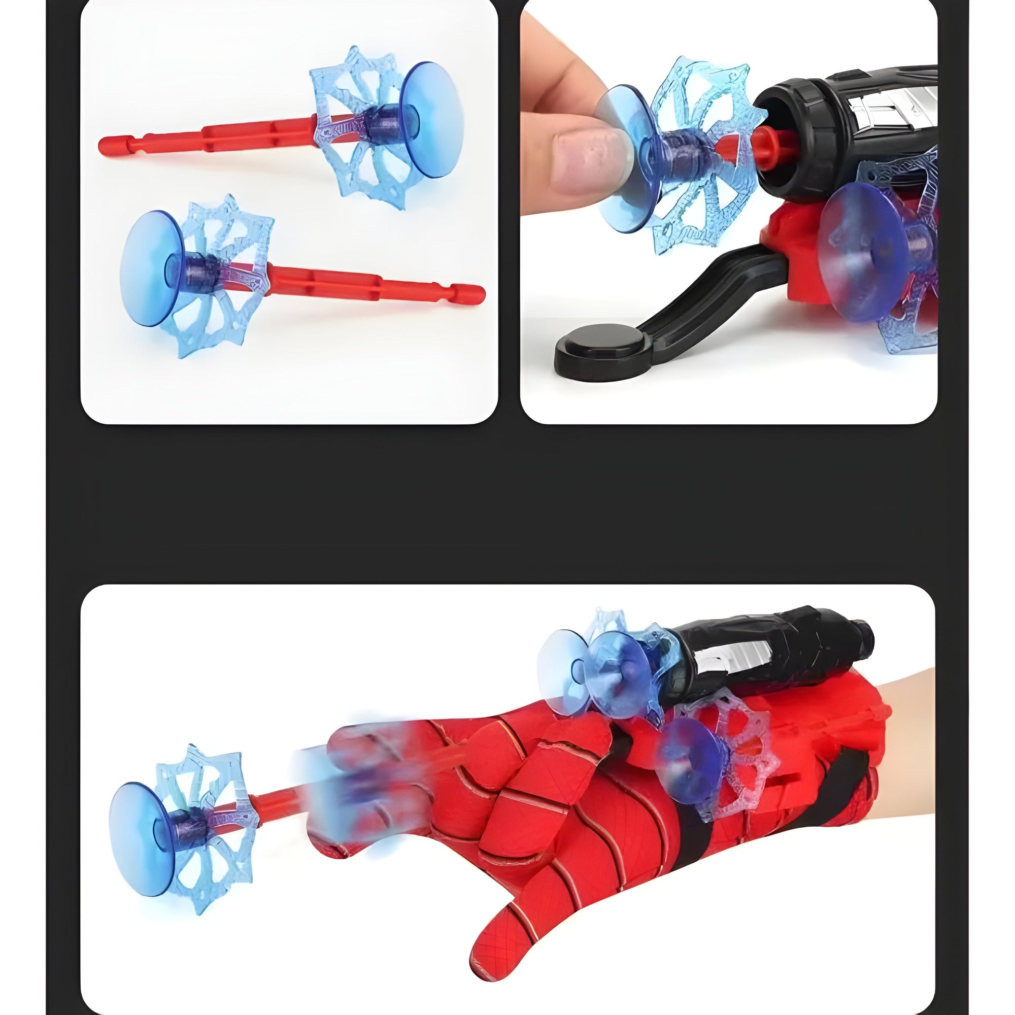 Spiderman Web Shooter Gloves Toy Set for Kids – 2 Sets Launcher & Wrist Toys