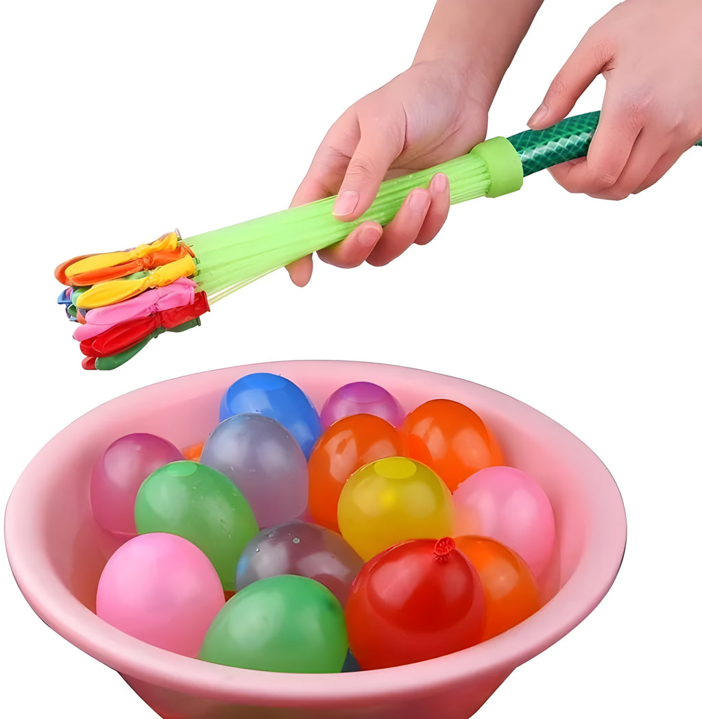 Water Baloon Magic Self-Sealing – 111pcs Fast-Fill Multi-Color Pack (3 Bunches)