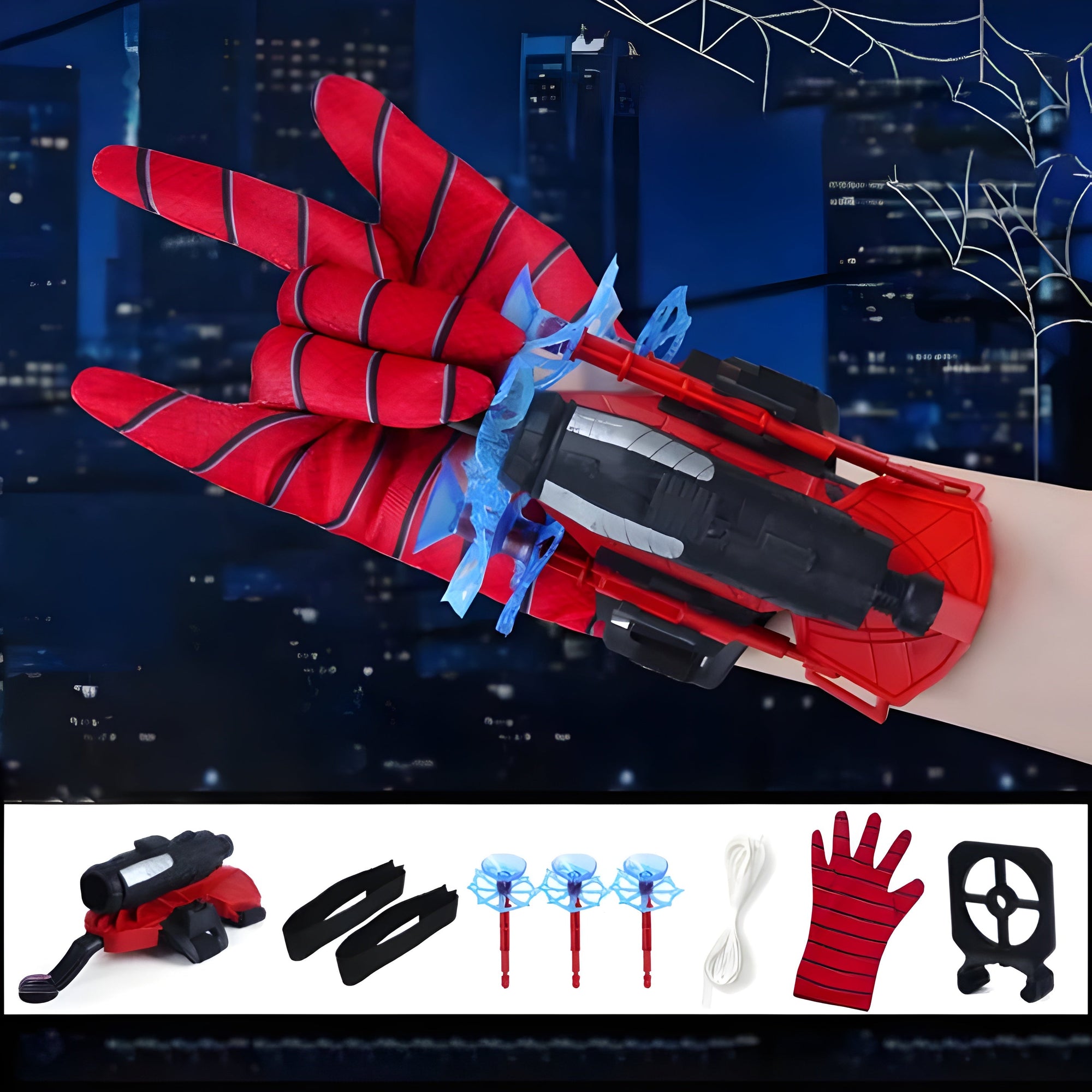 Spiderman Web Shooter Gloves Toy Set for Kids – 2 Sets Launcher & Wrist Toys