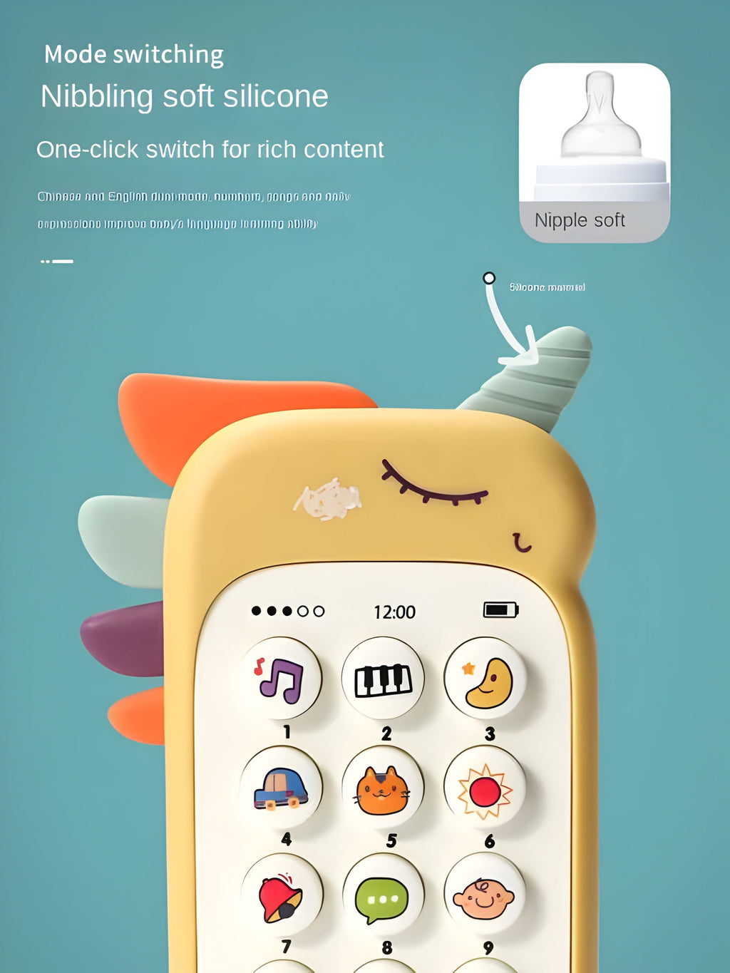 Baby Phone Toy – Musical Sound Telephone with Teether & Lights