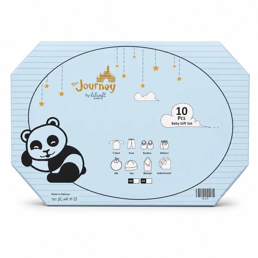 Baby 10 Piece Newborn Gift Set – Premium Cotton Baby Clothing Starter Kit