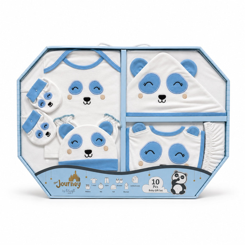 Baby 10 Piece Newborn Gift Set – Premium Cotton Baby Clothing Starter Kit